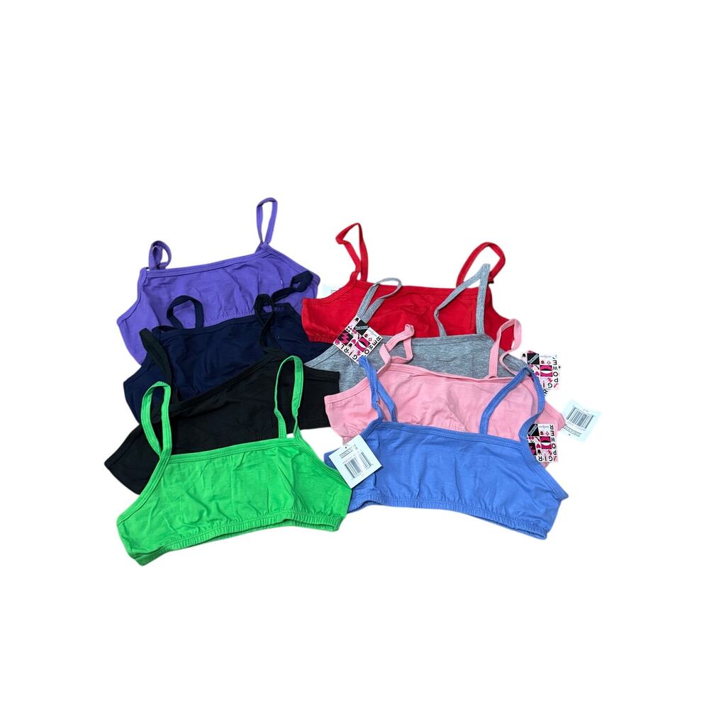Andrew Scott Girls Cotton Stretch Cropped Cami Training Bra Large